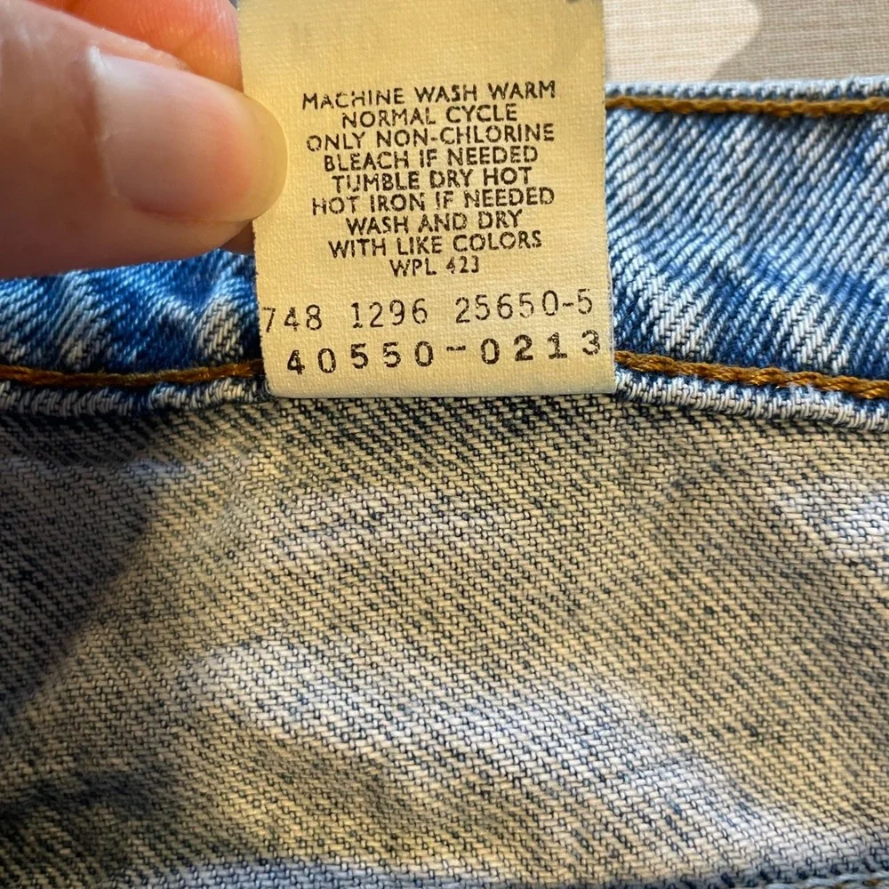 Levis 550 Orange Tab Vintage Mens Relaxed Fit Tapered Leg Jeans Light Wash 40x32